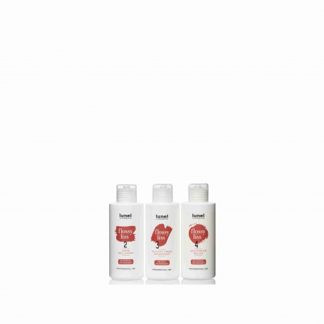 Flossy Liss Kit: Shampoo + Relaxer + Balm