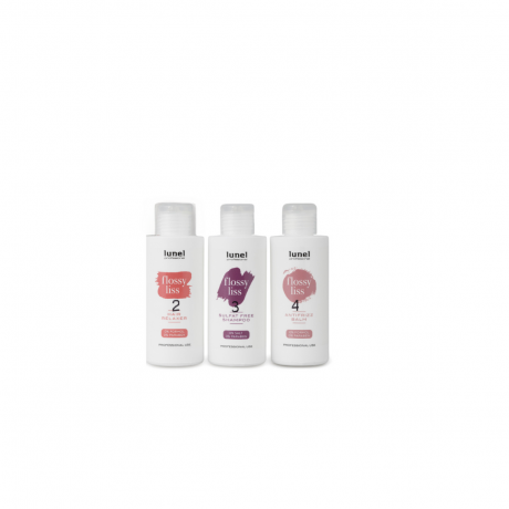 Flossy Liss Kit: Shampoo + Relaxer + Balm